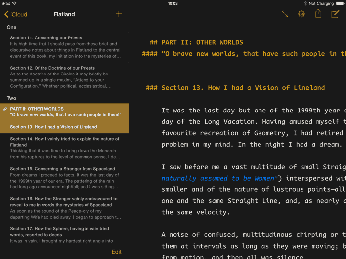 Ulysses On The iPad